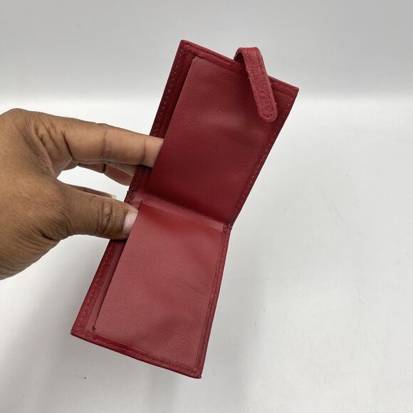 Buxton Card And ID wallet Red leather - Picture 5 of 9